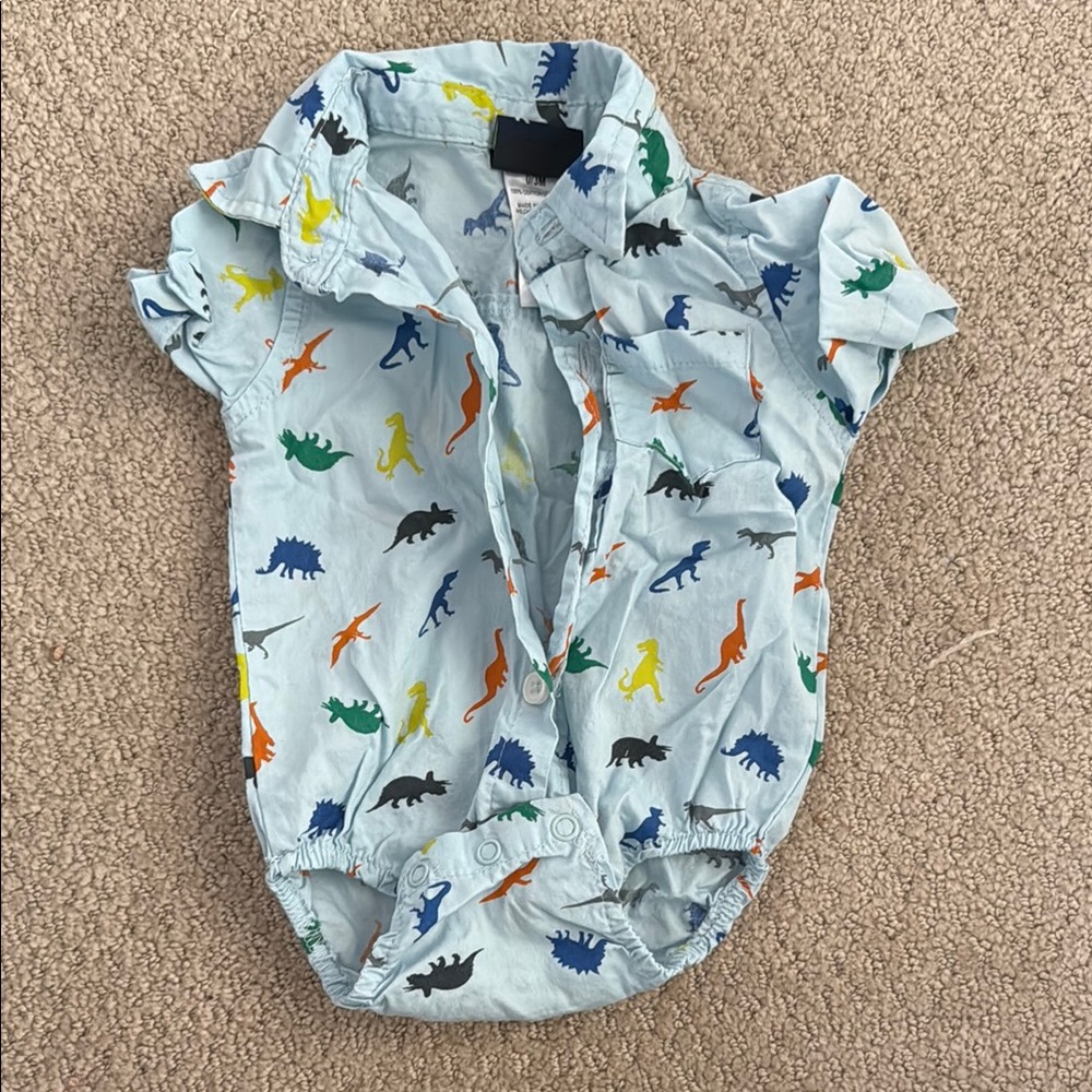 Dinosaur Print Baby Onesie